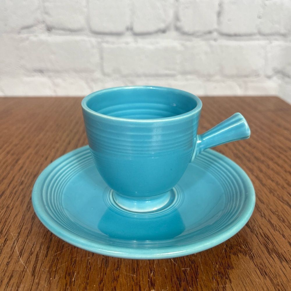 Fiesta Homer Laughlin Demitasse Cup with handle  & saucervintage